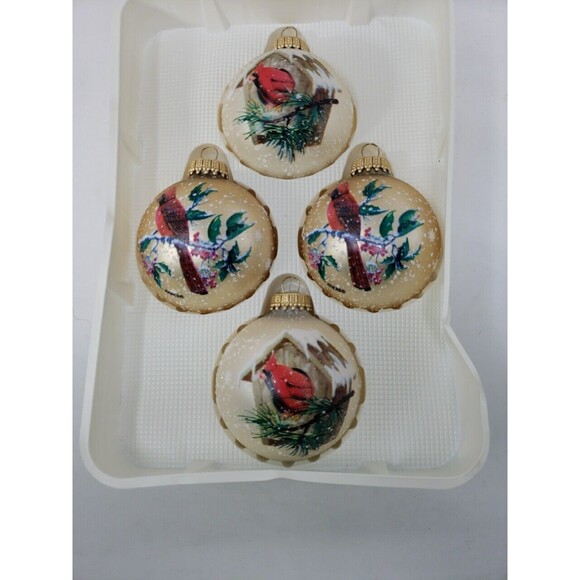 Krebs Christmas Ornaments Cardinals Woodland Accent Collection VTG Excellent - Picture 12 of 16